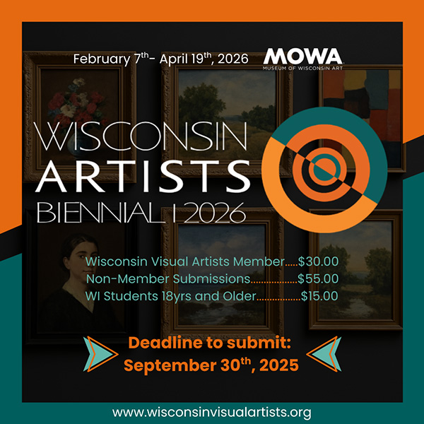 Open call for Wisconsin Artists Biennial 2026